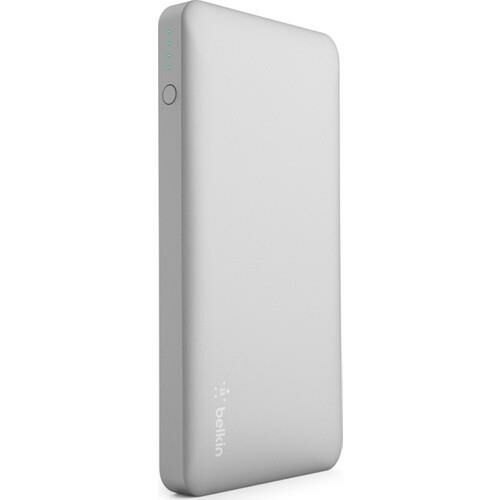 Belkin 10000 mAh Çift Çıkışlı Hızlı Powerbank Taşınabilir Şarj Cihazı (2.4A ve 3.4A) Gümüş