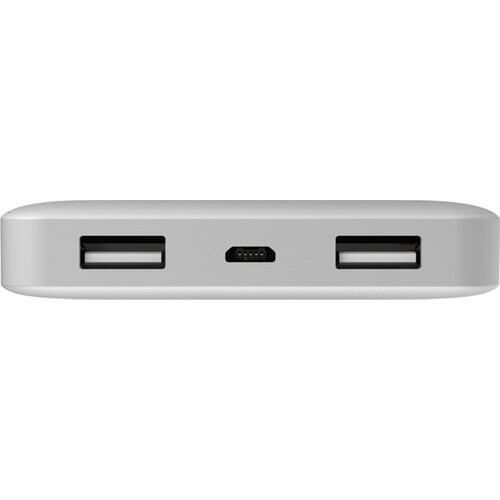 Belkin 10000 mAh Çift Çıkışlı Hızlı Powerbank Taşınabilir Şarj Cihazı (2.4A ve 3.4A) Gümüş