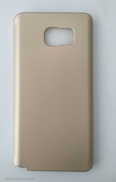 Jopus Galaxy Note 5 ile Uyumlu Soft Oil Silikon Kılıf Gold JS-108