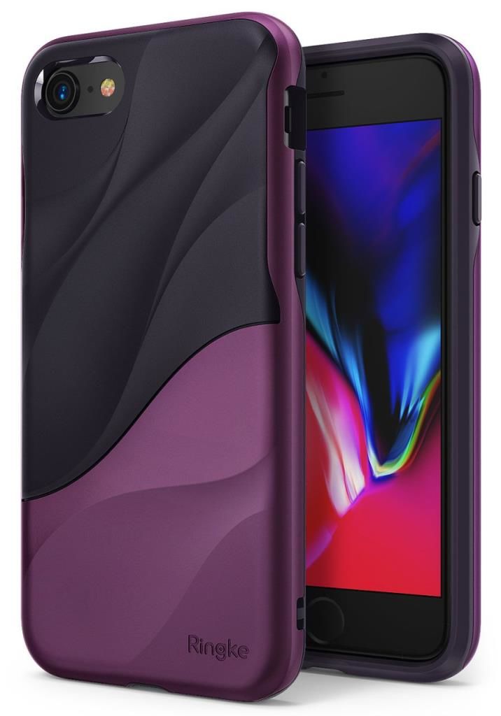 Ringke Wave iPhone 7 ile Uyumlu KIlıf Metallic Purple