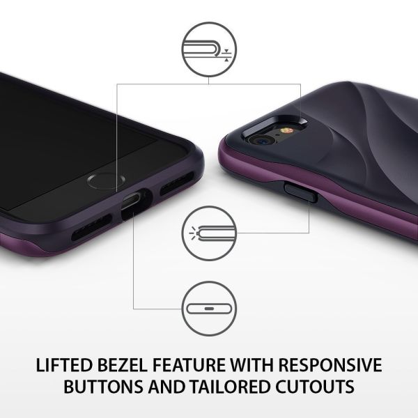 Ringke Wave iPhone 7 ile Uyumlu KIlıf Metallic Purple