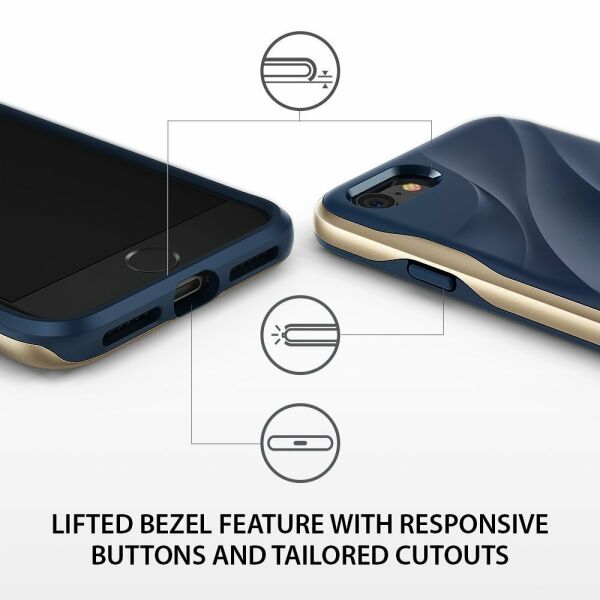 Ringke Wave iPhone 7/8 ile Uyumlu KIlıf Marina Gold