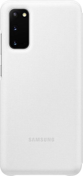 Galaxy S20 ile Uyumlu LED View Kılıf Beyaz EF-NG980PWEGTR