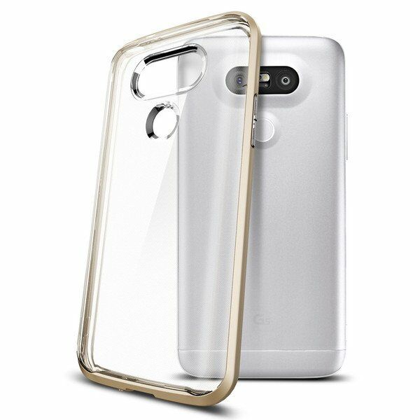 Spigen G5 ile Uyumlu Kılıf Neo Hybrid Crystal Champagne Gold