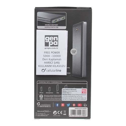 Cellular Line FreePower Executive 10000 mAh Powerbank Harici Şarj Cihazı