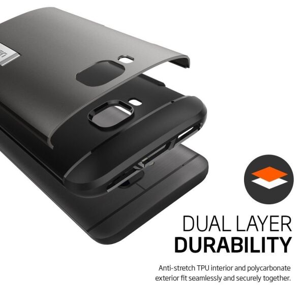 Spigen One M9 ile Uyumlu Kılıf Slim Armor Gun Metal