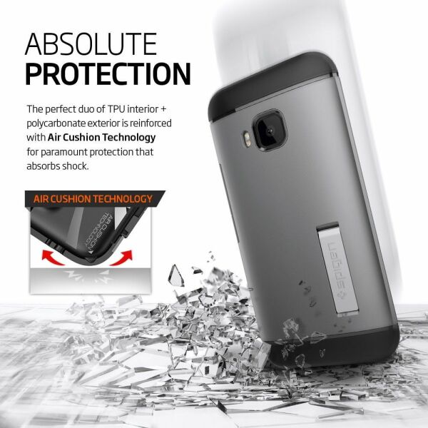 Spigen One M9 ile Uyumlu Kılıf Slim Armor Gun Metal