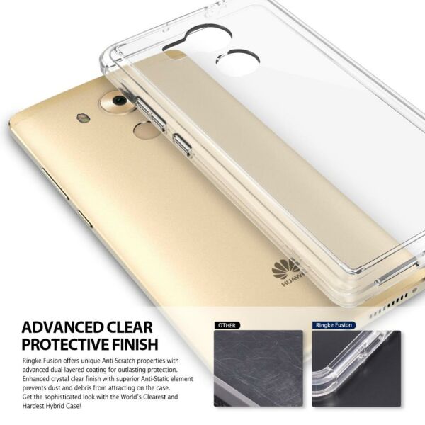 Ringke Fusion Mate 8 ile Uyumlu Kılıf Crystal Clear TPU Bumper Extra Darbe Emici