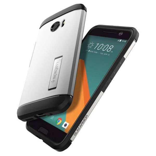 Spigen 10 ile Uyumlu Kılıf Slim Armor Satin Silver