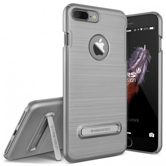 VRS iPhone 7 Plus ile Uyumlu Simpli Lite Kılıf Steel Silver