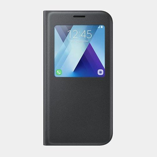 Galaxy A7(2017) ile Uyumlu S View Cover Siyah EF-CA720PBEGWW
