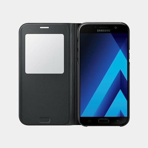 Galaxy A7(2017) ile Uyumlu S View Cover Siyah EF-CA720PBEGWW