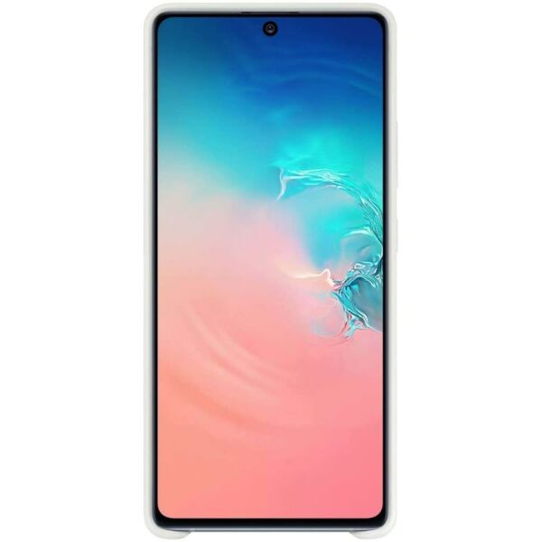 Galaxy S10 Lite ile Uyumlu Silikon Kılıf Beyaz EF-PG770TWEGWW