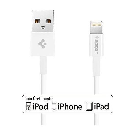 Spigen Essential Apple Lightning Şarj ve Data Kablo (1 Metre) MFI Lisanslı Made For Apple C10LS