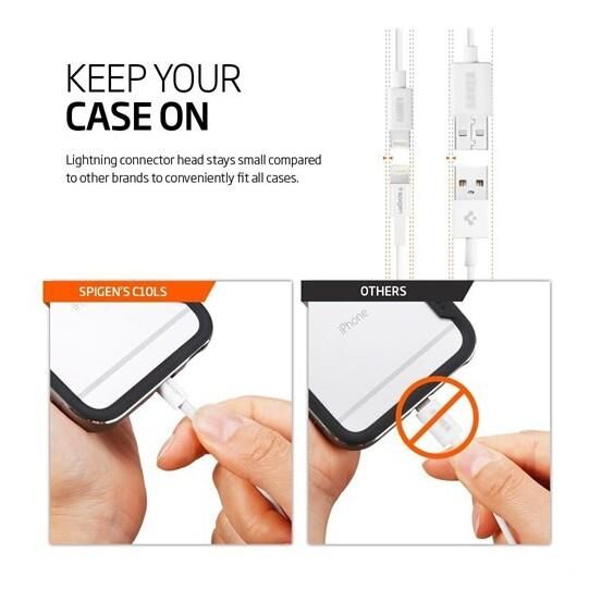 Spigen Essential Apple Lightning Şarj ve Data Kablo (1 Metre) MFI Lisanslı Made For Apple C10LS