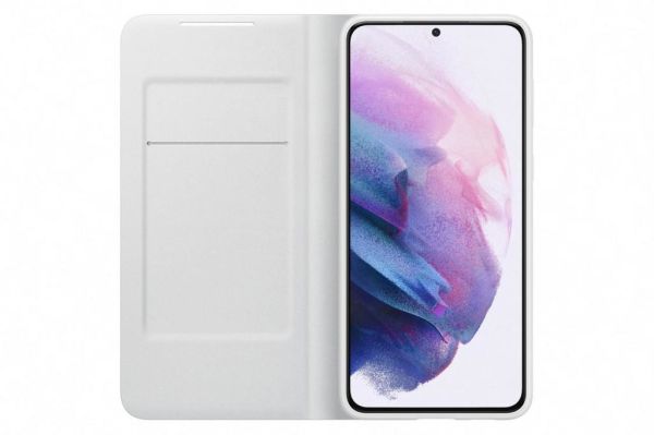 Galaxy S21 Plus / S21 Plus 5G ile Uyumlu LED View Kılıf Açık Gri EF-NG996PJEGTR (Out)