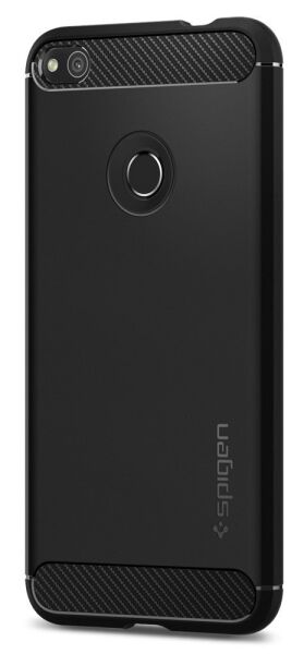 Spigen P9 Lite 2017, P8 Lite 2017, GR3 2017, Nova Lite, Honor 8 Lite ile Uyumlu Kılıf Rugged Armor Black