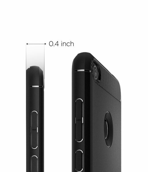 Spigen P9 Lite 2017, P8 Lite 2017, GR3 2017, Nova Lite, Honor 8 Lite ile Uyumlu Kılıf Rugged Armor Black