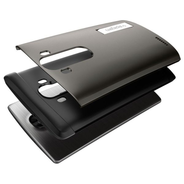 Spigen G4 ile Uyumlu Kılıf Slim Armor Gun Metal