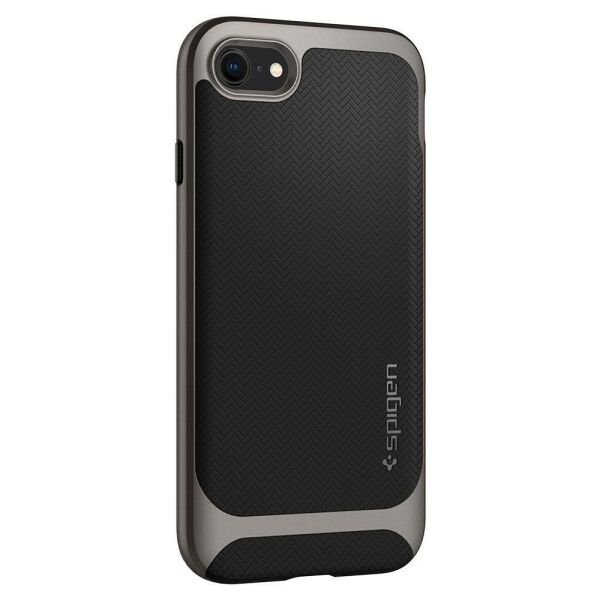 Spigen iPhone 7/8 ile Uyumlu Kılıf Neo Hybrid Herringbone Serisi Gun Metal