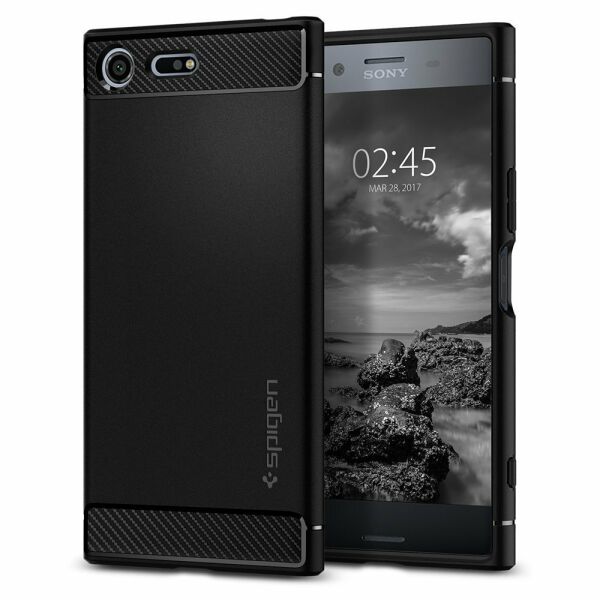 Spigen Xperia XZ Premium ile Uyumlu Kılıf Rugged Armor