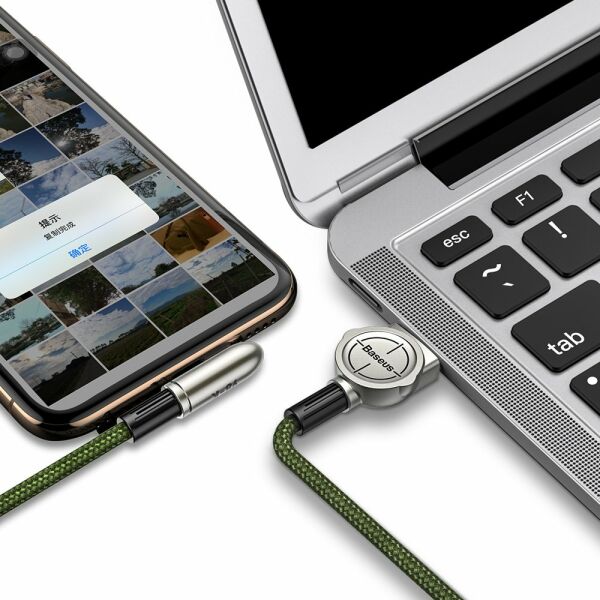 Baseus Exciting Lightning Mobil Oyuncu Data Şarj Kablosu 1.5A 2M Yeşil (Out)