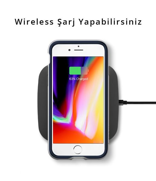 Spigen iPhone 7/8 ile Uyumlu Kılıf Neo Hybrid Herringbone Serisi Satin Silver
