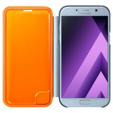 Galaxy A7(2017) ile Uyumlu Neon Flip Cover Mavi EF-FA720PLEGWW