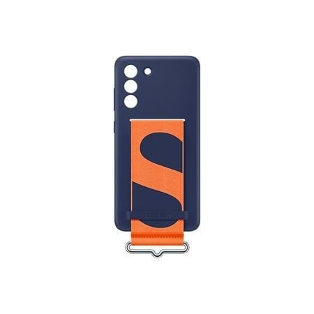 Galaxy S21 FE ile Uyumlu Kayışlı Silikon Kılıf Lacivert-EF-GG990TNEGWW