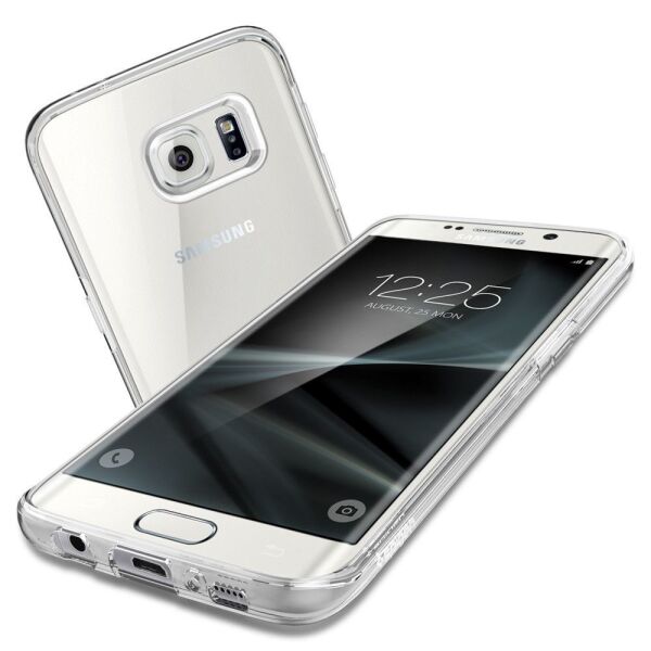 Spigen Galaxy S7 Edge ile Uyumlu Kılıf Liquid Crystal 4 Tarafı Tam Koruma