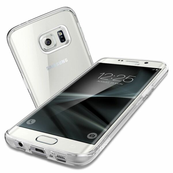 Spigen Galaxy S7 Edge ile Uyumlu Kılıf Liquid Crystal 4 Tarafı Tam Koruma