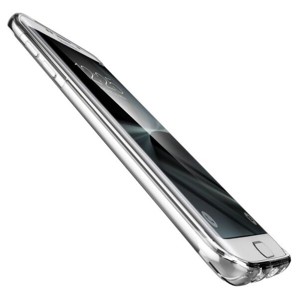 Spigen Galaxy S7 Edge ile Uyumlu Kılıf Liquid Crystal 4 Tarafı Tam Koruma