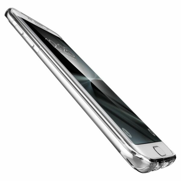 Spigen Galaxy S7 Edge ile Uyumlu Kılıf Liquid Crystal 4 Tarafı Tam Koruma
