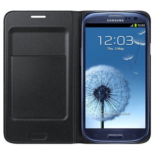 Galaxy S3 i9300 ile Uyumlu Flip Wallet KılıfEF-NI930BBEGWW Siyah (Out)