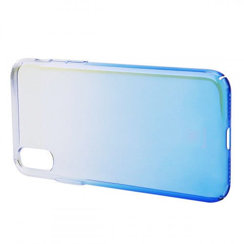 Baseus iPhone X ile Uyumlu Glaze Case Mavi