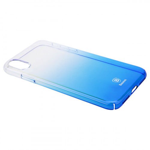 Baseus iPhone X ile Uyumlu Glaze Case Mavi