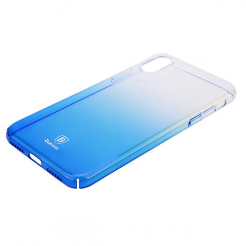 Baseus iPhone X ile Uyumlu Glaze Case Mavi