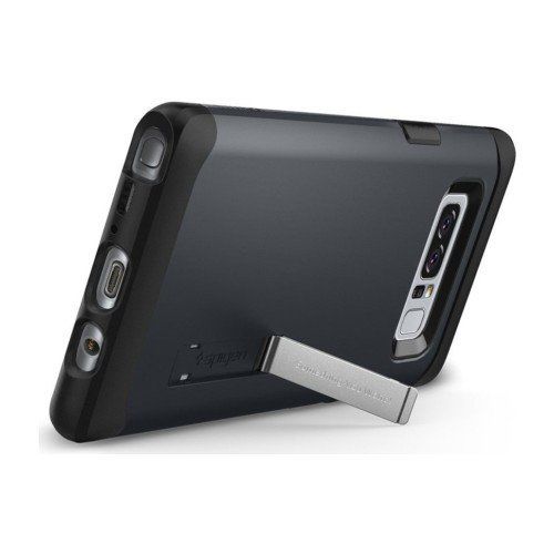 Spigen Galaxy Note 8 ile Uyumlu Kılıf Slim Armor Metal Slate