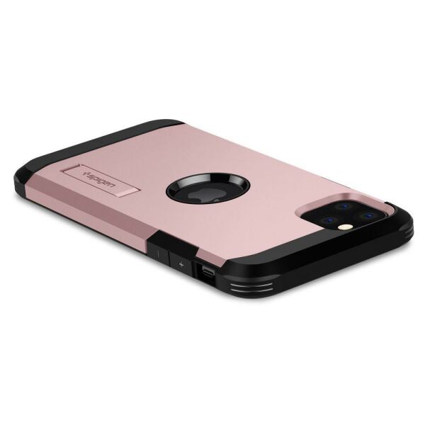 Spigen iPhone 11 Pro ile Uyumlu Kılıf Tough Armor Rose Gold