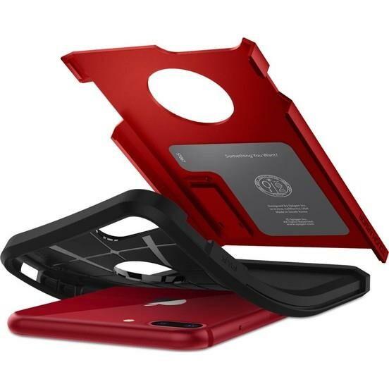 Spigen iPhone 7 Plus / 8 Plus ile Uyumlu Kılıf Tough Armor 2 Red