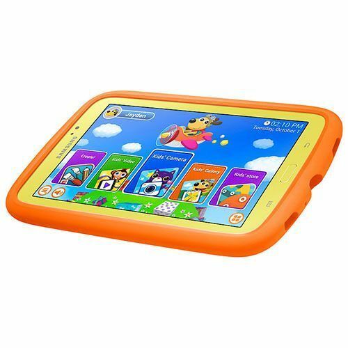 Galaxy Tab 3 7 T210 ile Uyumlu Çocuk Kılıfı (Tab 3 Kids) Kılıf Yeşil Sarı EF-PT210BMEGWW-Out