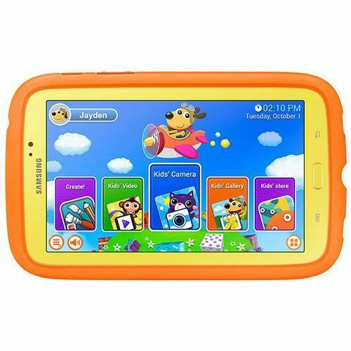 Galaxy Tab 3 7 T210 ile Uyumlu Çocuk Kılıfı (Tab 3 Kids) Kılıf Yeşil Sarı EF-PT210BMEGWW-Out