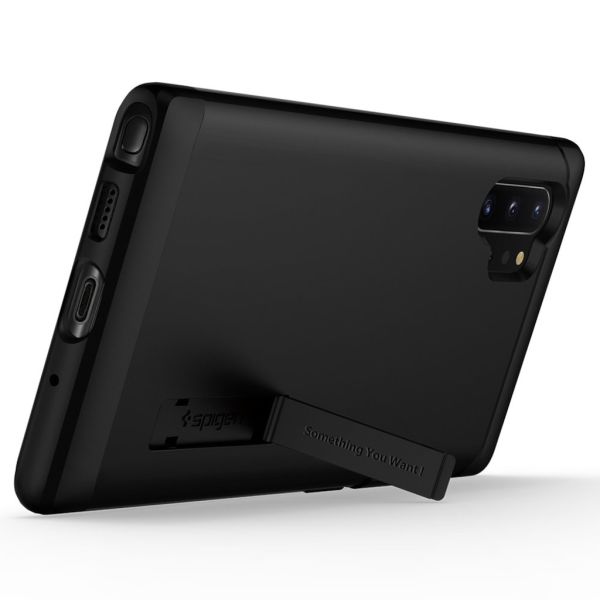 Spigen Galaxy Note 10 Plus ile Uyumlu Kılıf Slim Armor Black