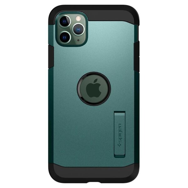 Spigen iPhone 11 Pro ile Uyumlu Kılıf Tough Armor XP Midnight Green