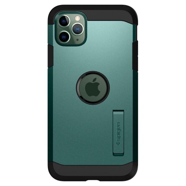 Spigen iPhone 11 Pro ile Uyumlu Kılıf Tough Armor XP Midnight Green