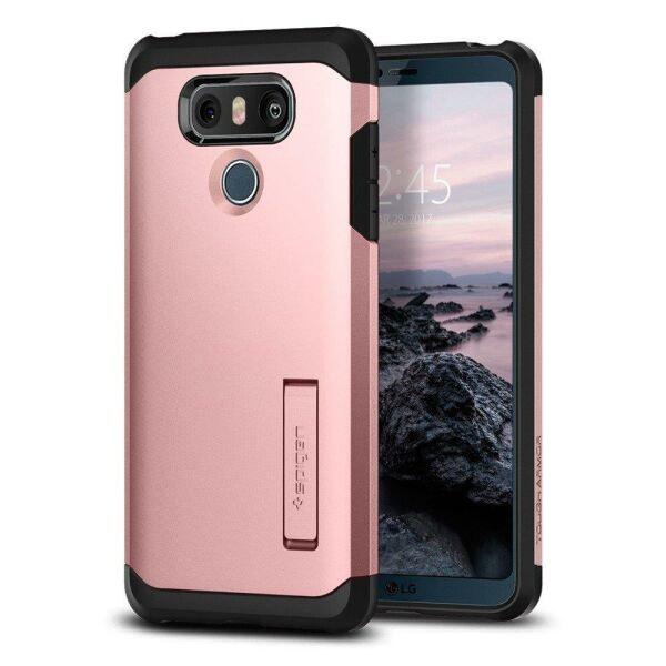 Spigen G6 ile Uyumlu Kılıf Tough Armor Rose Gold