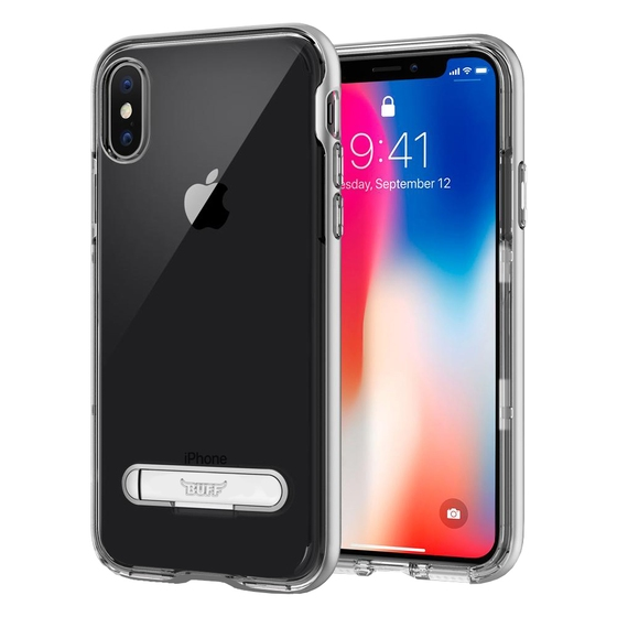 Buff iPhone X ile Uyumlu Air Bumper Kılıf Silver