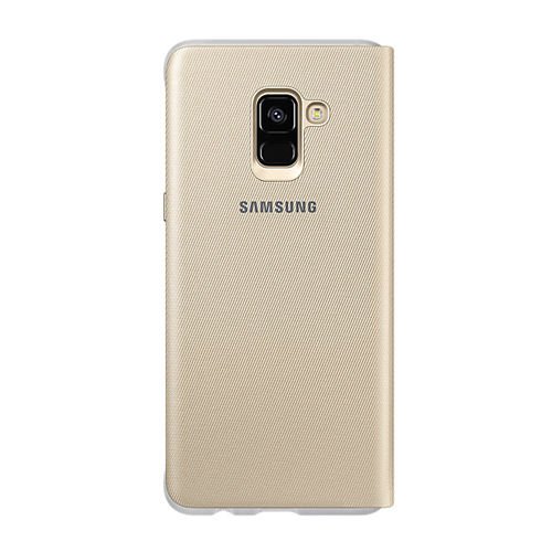 Galaxy A8 Plus (2018) ile Uyumlu Neon Flip Koruyucu Kılıf Altın EF-FA730PFEGWW