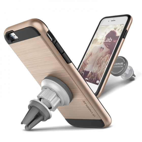 VRS iPhone 6 / 6S ile Uyumlu Magnetic Flat Series Kılıf Shine Gold