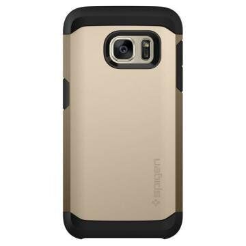 Spigen Galaxy S7 ile Uyumlu Kılıf Tough Armor Champagne Gold
